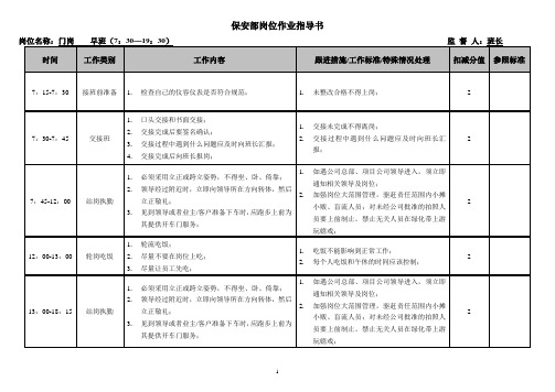 03门岗作业指导书