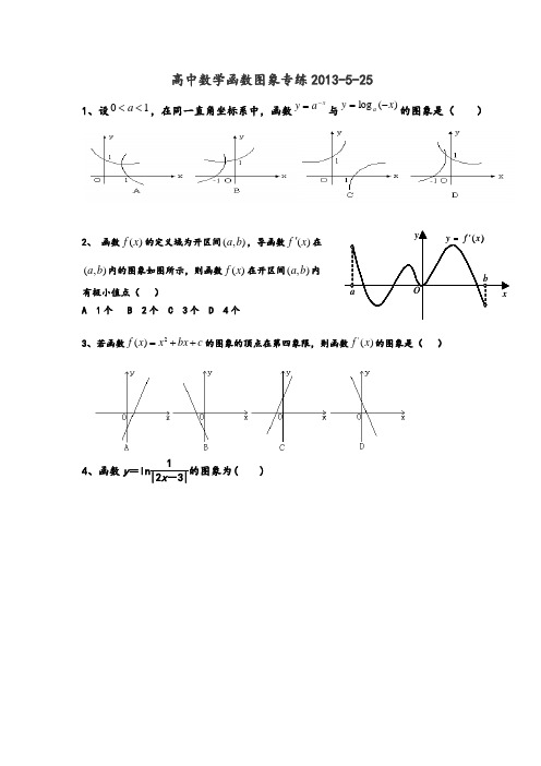 高中数学函数图象专题训练(打印)