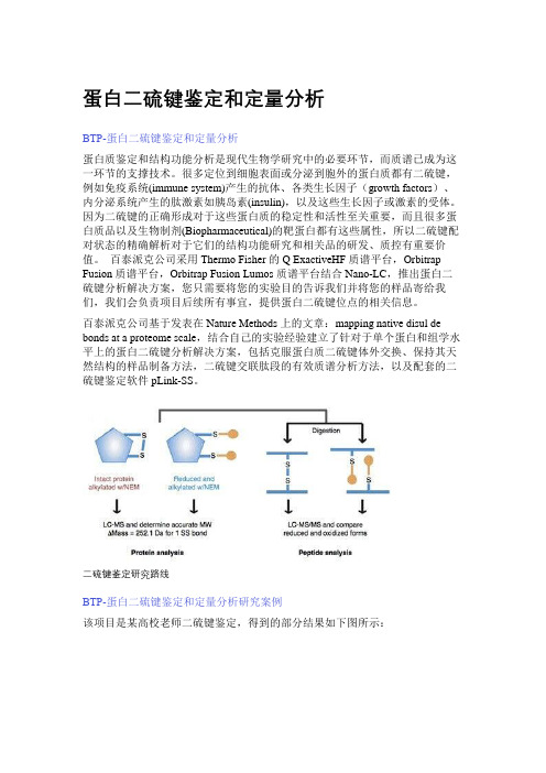 蛋白二硫键鉴定和定量分析