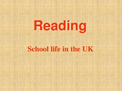 译林牛津版高中英语必修一课件:Unit 1 school life Reading
