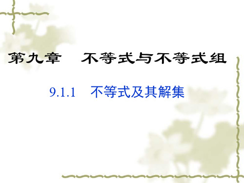 义务教育教科书 数学 七年级 下册9.1.1 不等式及其解集课件(共17张PPT)