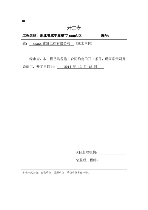 开工令、总监理工程师任命书.doc