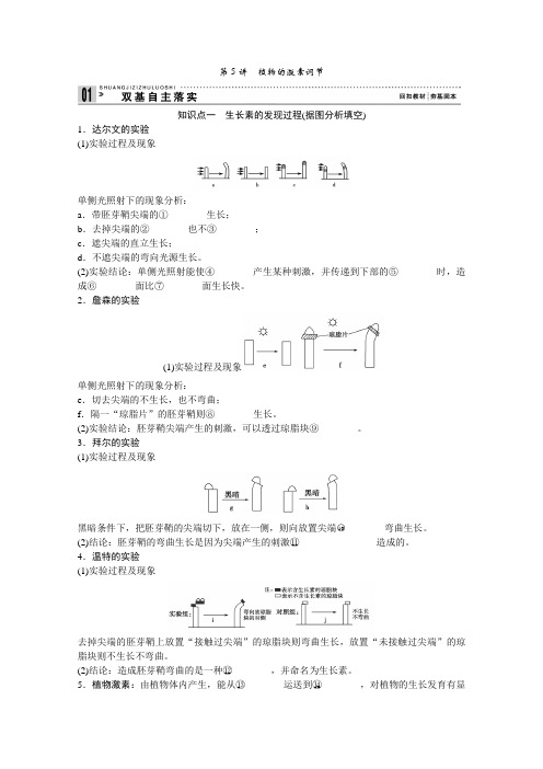 2015届高考生物一轮复习(人教版必修3)教案配套文档1.5植物的激素调节Word版含解析