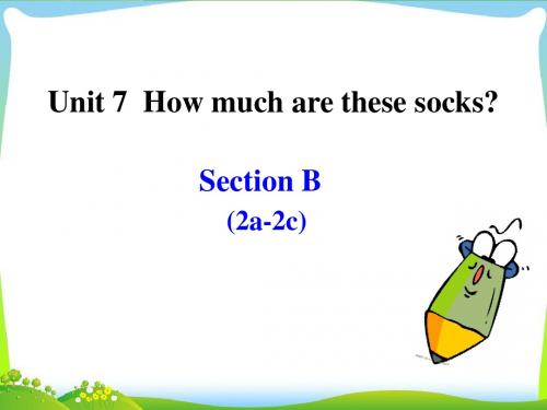 七年三班unit7_How much are these socks？Section_B郭宁