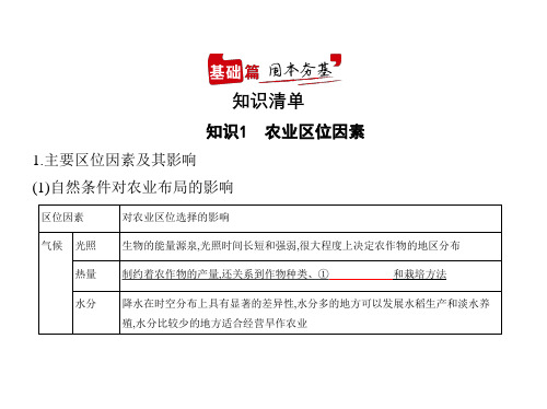 2021年湖南高考地理复习课件：专题九 农业地域的形成与发展