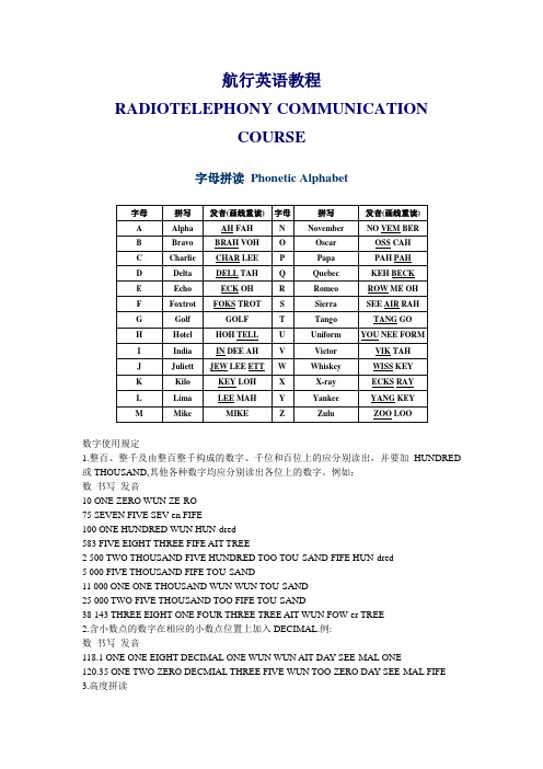 模拟飞行陆空通话英语教程