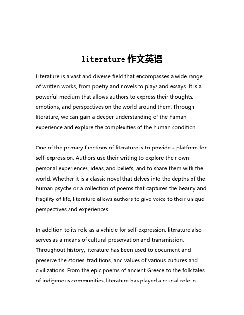 literature作文英语