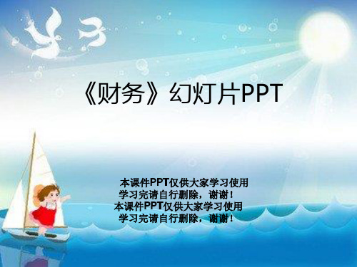 《财务》幻灯片PPT