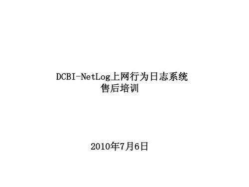 DCBI-Netlog售后培训1