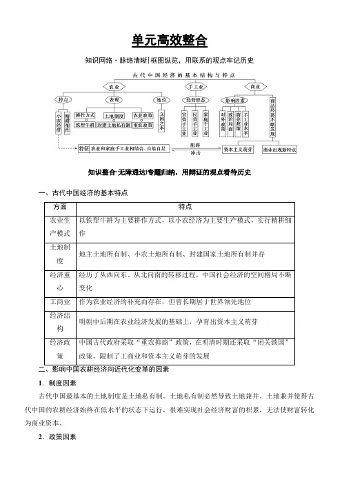 2018版高考历史(人教版)一轮总复习检测_第6单元_单元高效整合