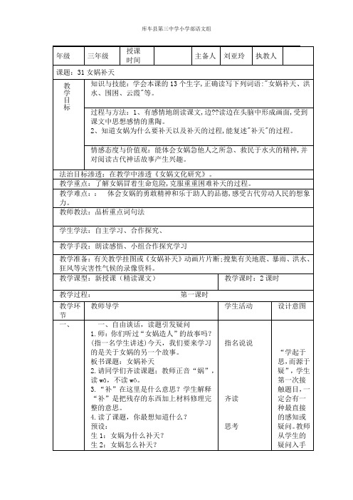 31女娲补天