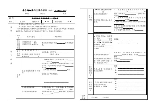 生命活动的承担者蛋白质学案