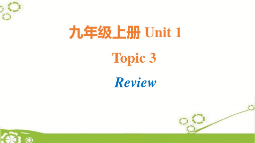 Unit 1 Topic 3复习课件 仁爱版九年级英语上册