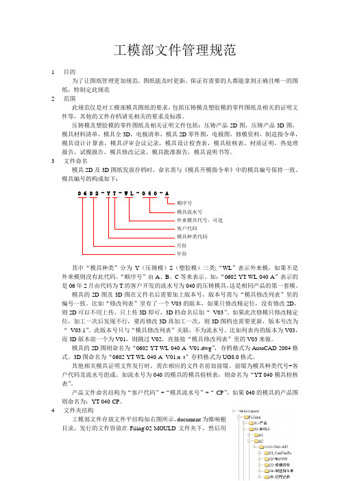 工模部文件管理规范