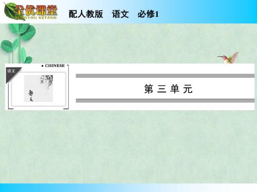 高中语文必修一第三单元课件 人教课标版