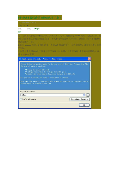 FE-SAFE疲劳分析ABAQUS