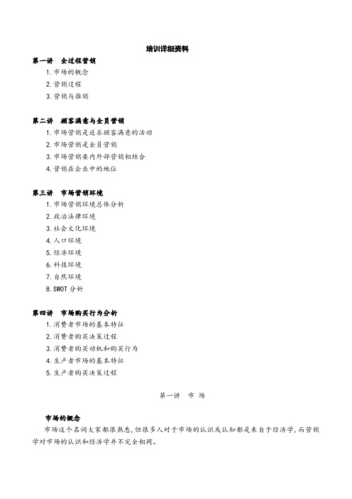推荐-市场营销经典培训资料 精品