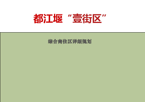 都江堰壹街区修建性详细规划报奖