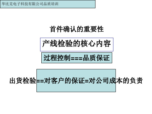 首件确认的重要性