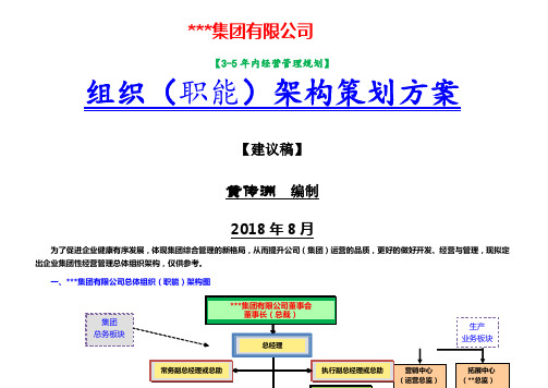 集团公司组织架构策划方案