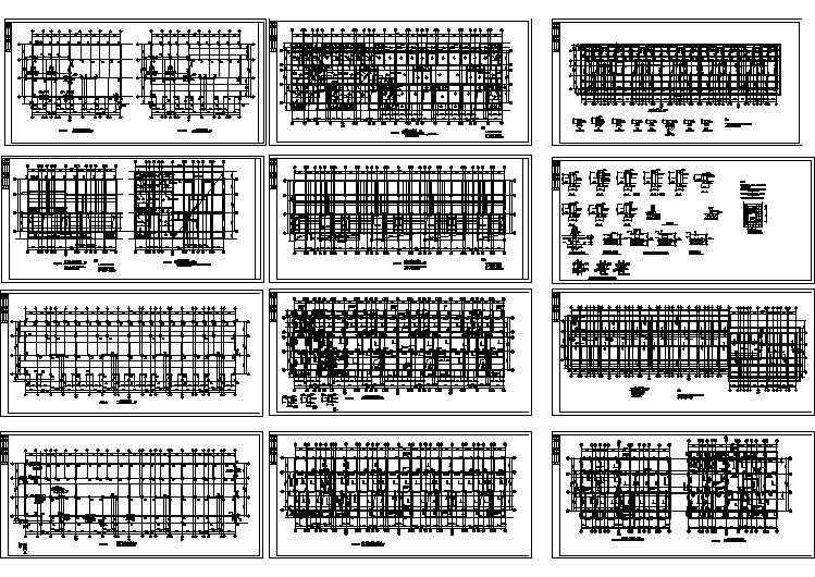 底框六层砖混住宅楼结构CAD建筑设计图