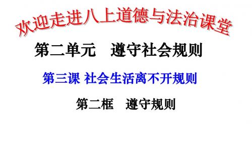 人教版八上道德与法治第三课第二框 遵守规则课件(共28张PPT)