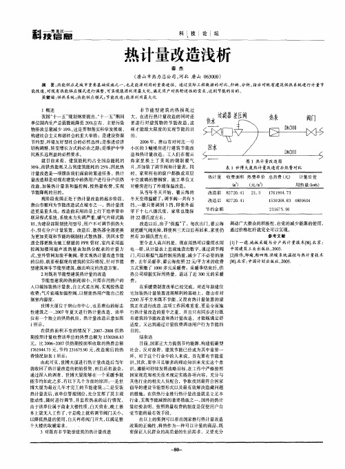 热计量改造浅析