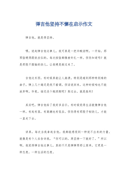 弹吉他坚持不懈在启示作文