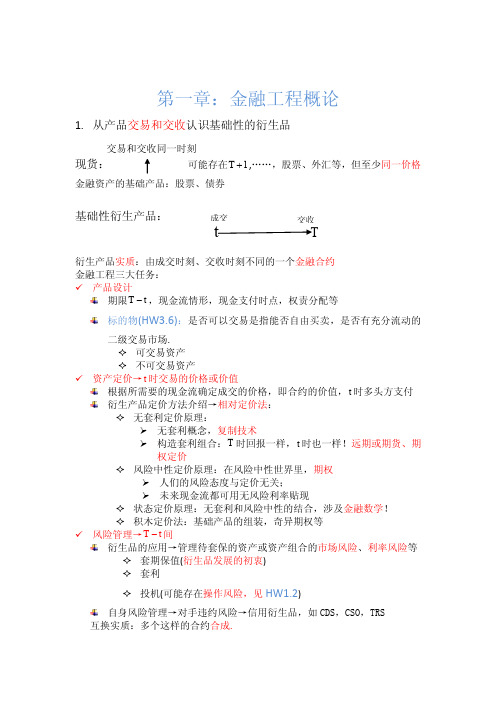 厦门大学 金融工程串讲