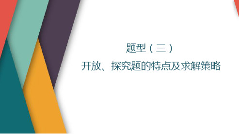 高中数学总复习：开放、探究题的特点及求解策略