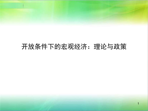 开放经济条件下的宏观经济政策效果