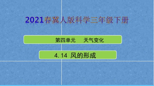 2021年冀人版三年级科学下册 14.风的形成 课件