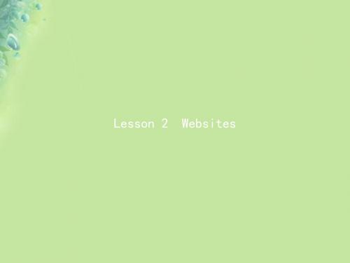 2019_2020学年高中英语Unit4CyberspaceLesson2Websites课件北师大版必修2