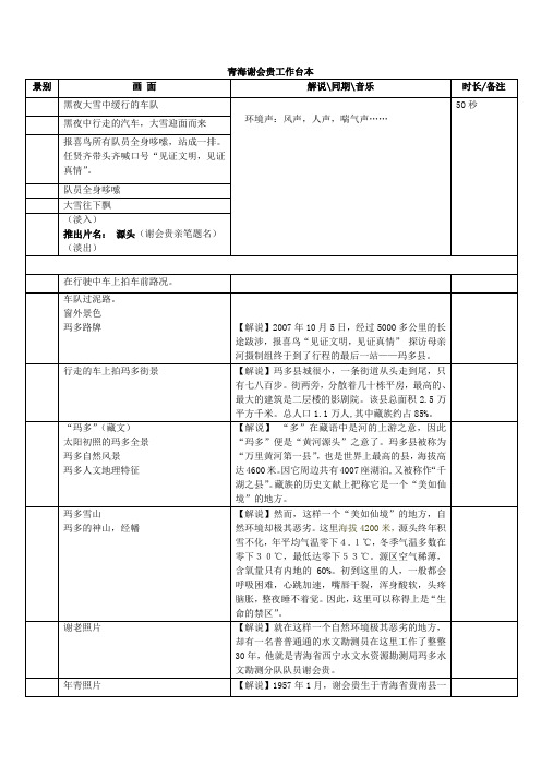 影视剧分镜头剪辑本