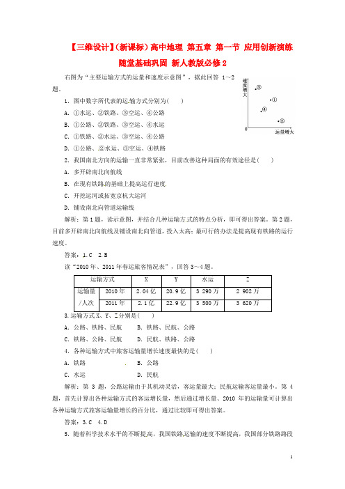 高中地理 第五章 第一节 应用创新演练 随堂基础巩固 新人教版必修2