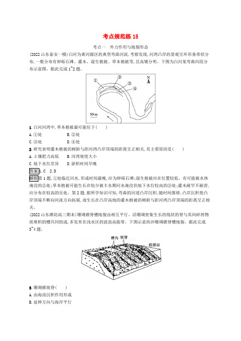 适用于新教材2024版高考地理一轮总复习第一部分自然地理考点规范练15鲁教版