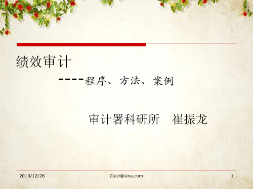 绩效审计概述(PPT 95页)