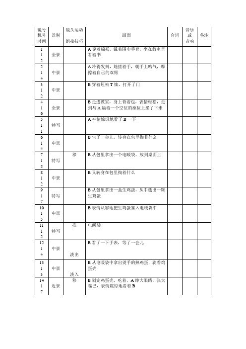 广告脚本范例