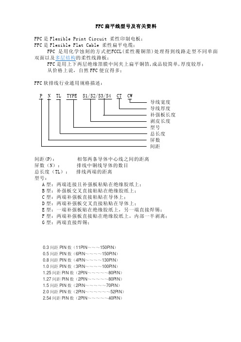 FFC软排线规格