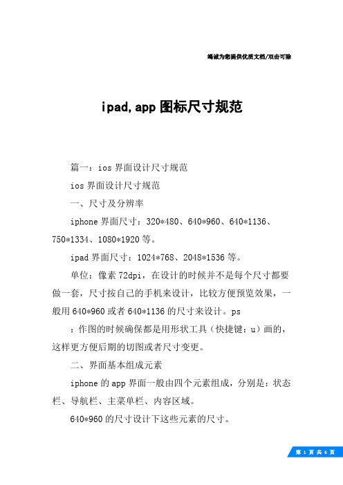 ipad,app图标尺寸规范