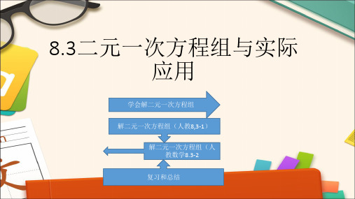 人教版七年级下册数学：8.3二元一次方程组与实际应用 (共48张PPT)