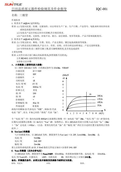 品质部检验标准及作业指导 (1)