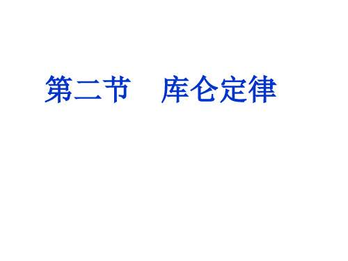 2020-2021学年高二上学期物理教科版选修1-1第一章第二节点电荷之间的相互作用 课件