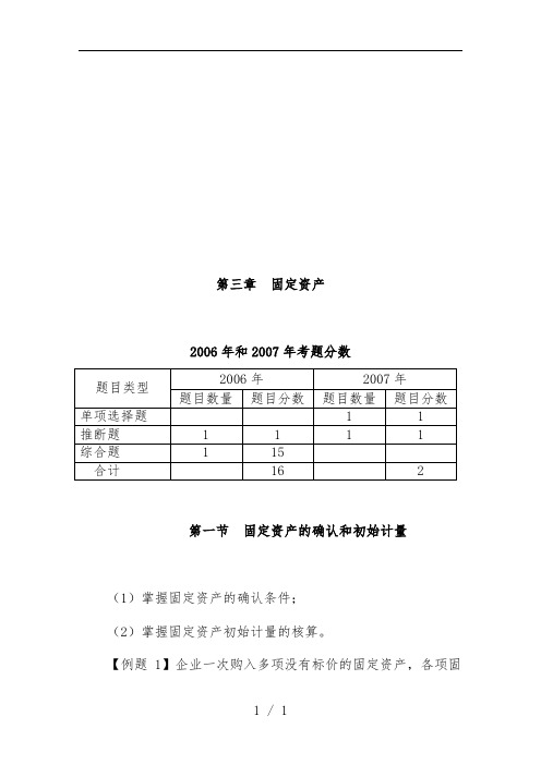 固定资产的确认、计量与处置文件