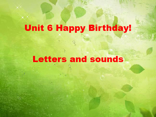 三年级(上)英语公开课-Unit6 Happy birthday! PartC 人教(PEP)(新版