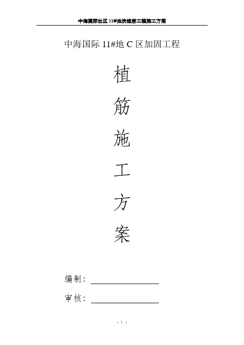 植筋施工方案