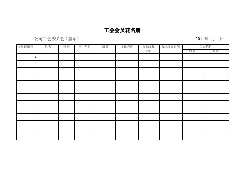 6、会员花名册范本