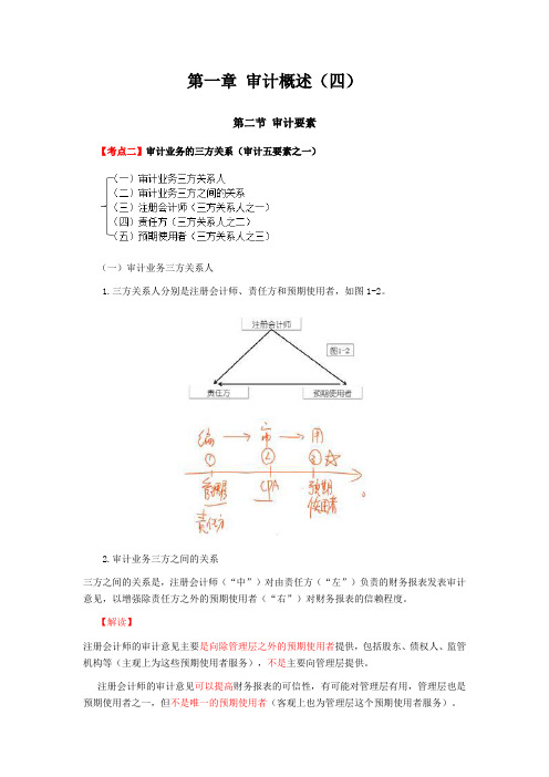 最详细的注册会计师《审计》复习笔记第01章04