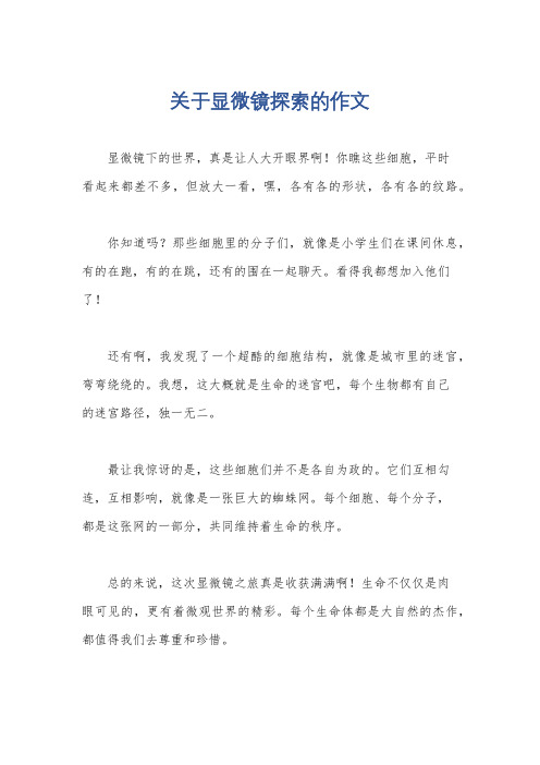 关于显微镜探索的作文