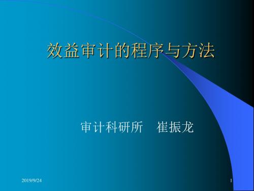 效益审计的程序及方法(ppt 63页)